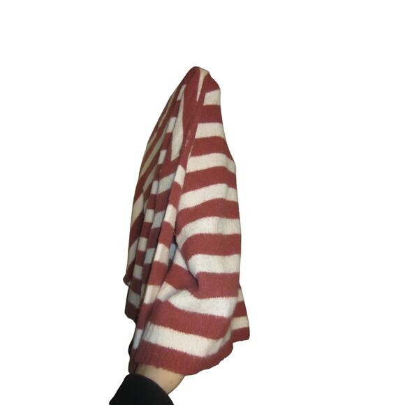 Adora Striped Knit V Neck Slouchy Sweater Small - Picture 3 of 7